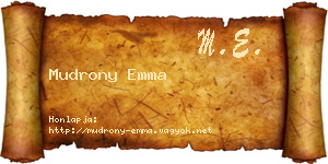 Mudrony Emma névjegykártya